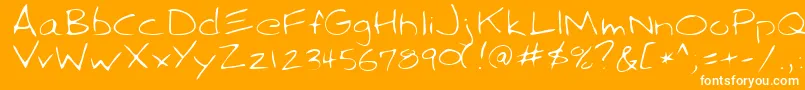 SparkyRegular Font – White Fonts on Orange Background