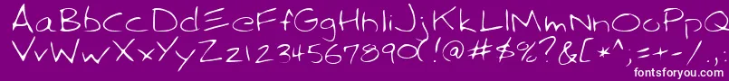 SparkyRegular Font – White Fonts on Purple Background