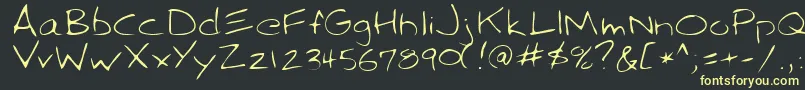 SparkyRegular Font – Yellow Fonts on Black Background