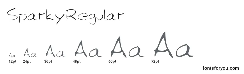SparkyRegular Font Sizes