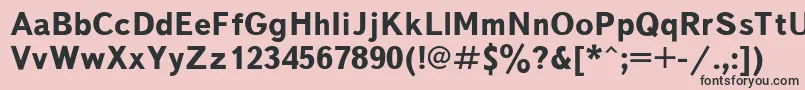 Шрифт TextbookBold – чёрные шрифты на розовом фоне