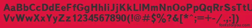 TextbookBold Font – Black Fonts on Red Background