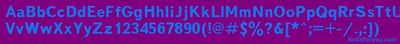 TextbookBold Font – Blue Fonts on Purple Background