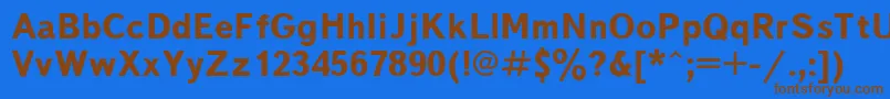 TextbookBold Font – Brown Fonts on Blue Background