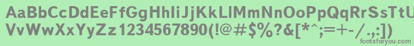 Шрифт TextbookBold – серые шрифты на зелёном фоне