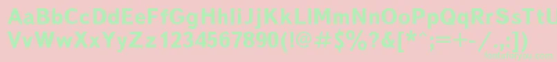 TextbookBold Font – Green Fonts on Pink Background