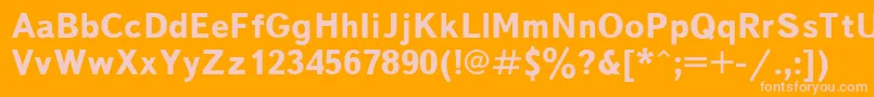 TextbookBold Font – Pink Fonts on Orange Background