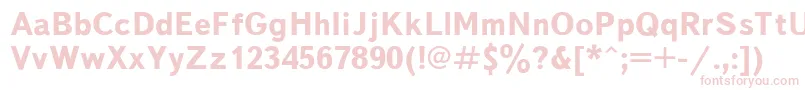 TextbookBold-Schriftart – Rosa Schriften auf weißem Hintergrund
