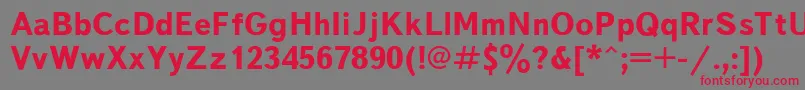 TextbookBold Font – Red Fonts on Gray Background