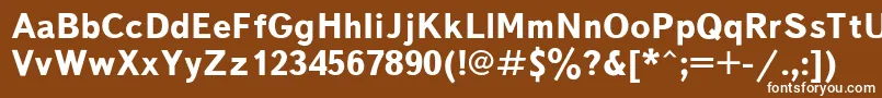 フォントTextbookBold – 茶色の背景に白い文字