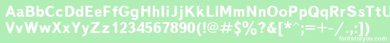 フォントTextbookBold – 緑の背景に白い文字