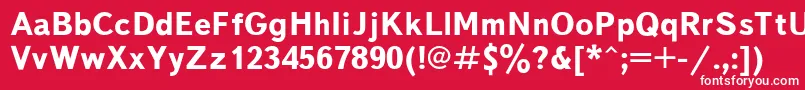 fuente TextbookBold – Fuentes Blancas Sobre Fondo Rojo