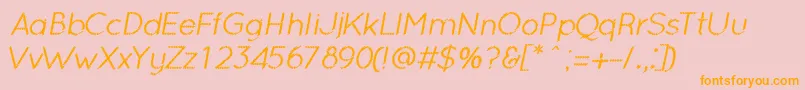 OcieNormalitalic Font – Orange Fonts on Pink Background