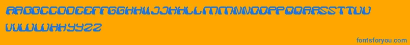 ElectroMagnet Font – Blue Fonts on Orange Background