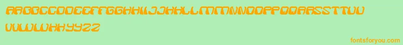ElectroMagnet Font – Orange Fonts on Green Background