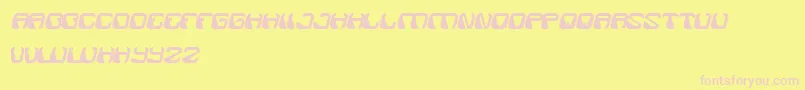 ElectroMagnet-fontti – vaaleanpunaiset fontit keltaisella taustalla