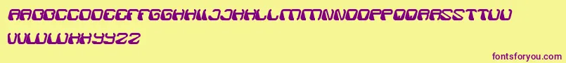 ElectroMagnet Font – Purple Fonts on Yellow Background