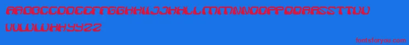 ElectroMagnet Font – Red Fonts on Blue Background