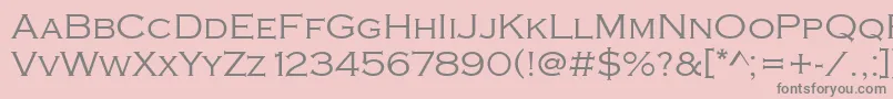 Copperplate Font – Gray Fonts on Pink Background