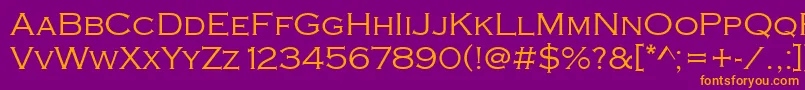 Copperplate Font – Orange Fonts on Purple Background