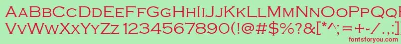 Copperplate Font – Red Fonts on Green Background