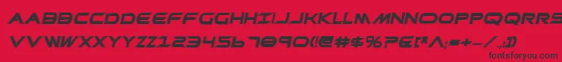 フォントPrometheanCollegeItalic – 赤い背景に黒い文字