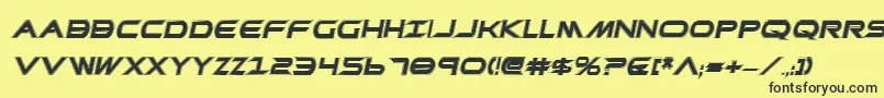PrometheanCollegeItalic Font – Black Fonts on Yellow Background