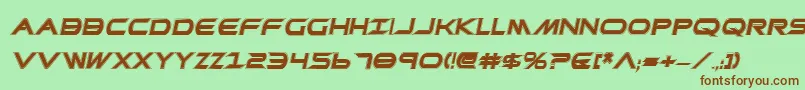 PrometheanCollegeItalic Font – Brown Fonts on Green Background