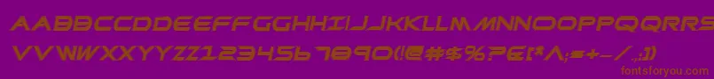 PrometheanCollegeItalic Font – Brown Fonts on Purple Background