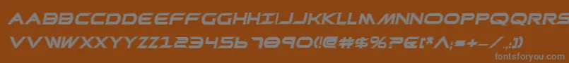 PrometheanCollegeItalic Font – Gray Fonts on Brown Background