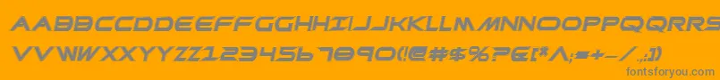 PrometheanCollegeItalic Font – Gray Fonts on Orange Background