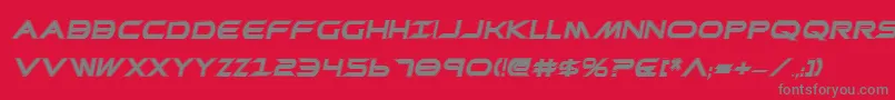 PrometheanCollegeItalic Font – Gray Fonts on Red Background