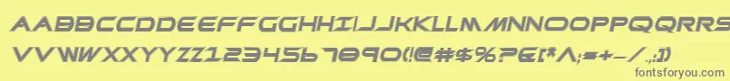 PrometheanCollegeItalic Font – Gray Fonts on Yellow Background