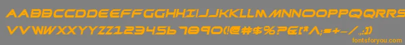 PrometheanCollegeItalic Font – Orange Fonts on Gray Background