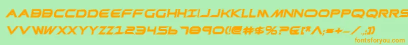 Шрифт PrometheanCollegeItalic – оранжевые шрифты на зелёном фоне