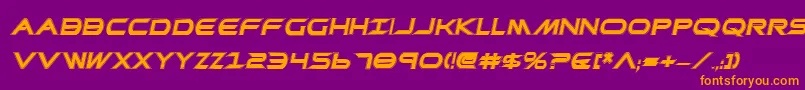 PrometheanCollegeItalic Font – Orange Fonts on Purple Background