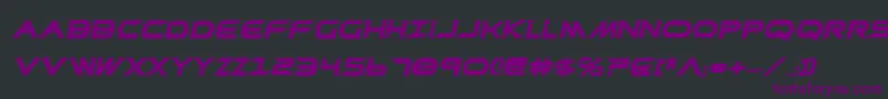 PrometheanCollegeItalic Font – Purple Fonts on Black Background