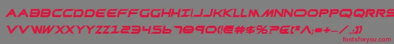 PrometheanCollegeItalic Font – Red Fonts on Gray Background
