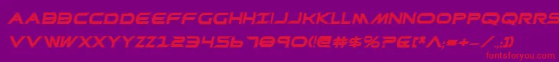 PrometheanCollegeItalic Font – Red Fonts on Purple Background
