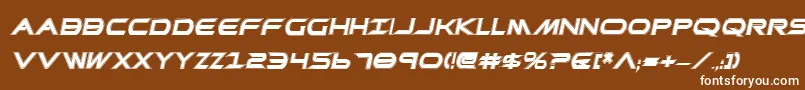 フォントPrometheanCollegeItalic – 茶色の背景に白い文字
