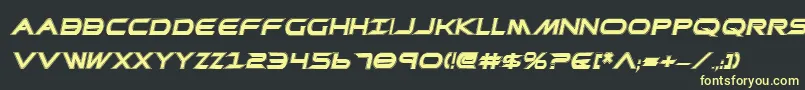 PrometheanCollegeItalic Font – Yellow Fonts on Black Background
