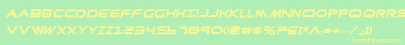 PrometheanCollegeItalic Font – Yellow Fonts on Green Background