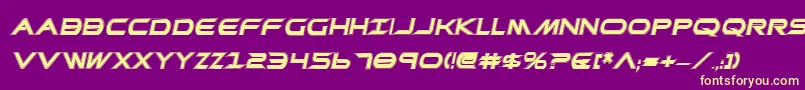 PrometheanCollegeItalic Font – Yellow Fonts on Purple Background