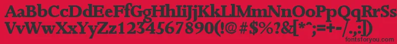 Шрифт JessicaExtrabold – чёрные шрифты на красном фоне