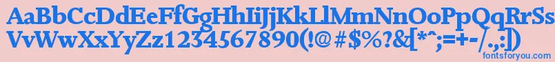 Więcej informacji o czcionce JessicaExtrabold Czcionka JessicaExtrabold – niebieskie czcionki na różowym tle