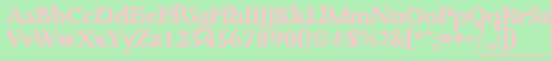 fuente JessicaExtrabold – Fuentes Rosadas Sobre Fondo Verde