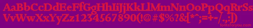 Police JessicaExtrabold – polices rouges sur fond violet