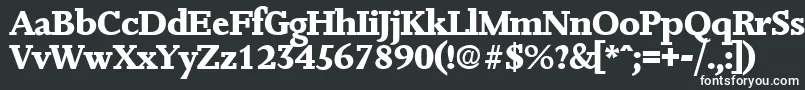 フォントJessicaExtrabold – 黒い背景に白い文字