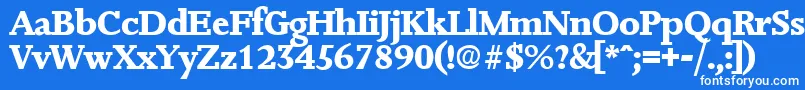 フォントJessicaExtrabold – 青い背景に白い文字