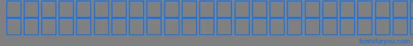 フォントMcsHor8SINormal2000 – 灰色の背景に青い文字